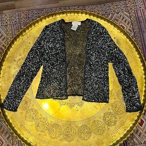 Papell Boutique Evening Women’s Silk and Sequin Jacket.